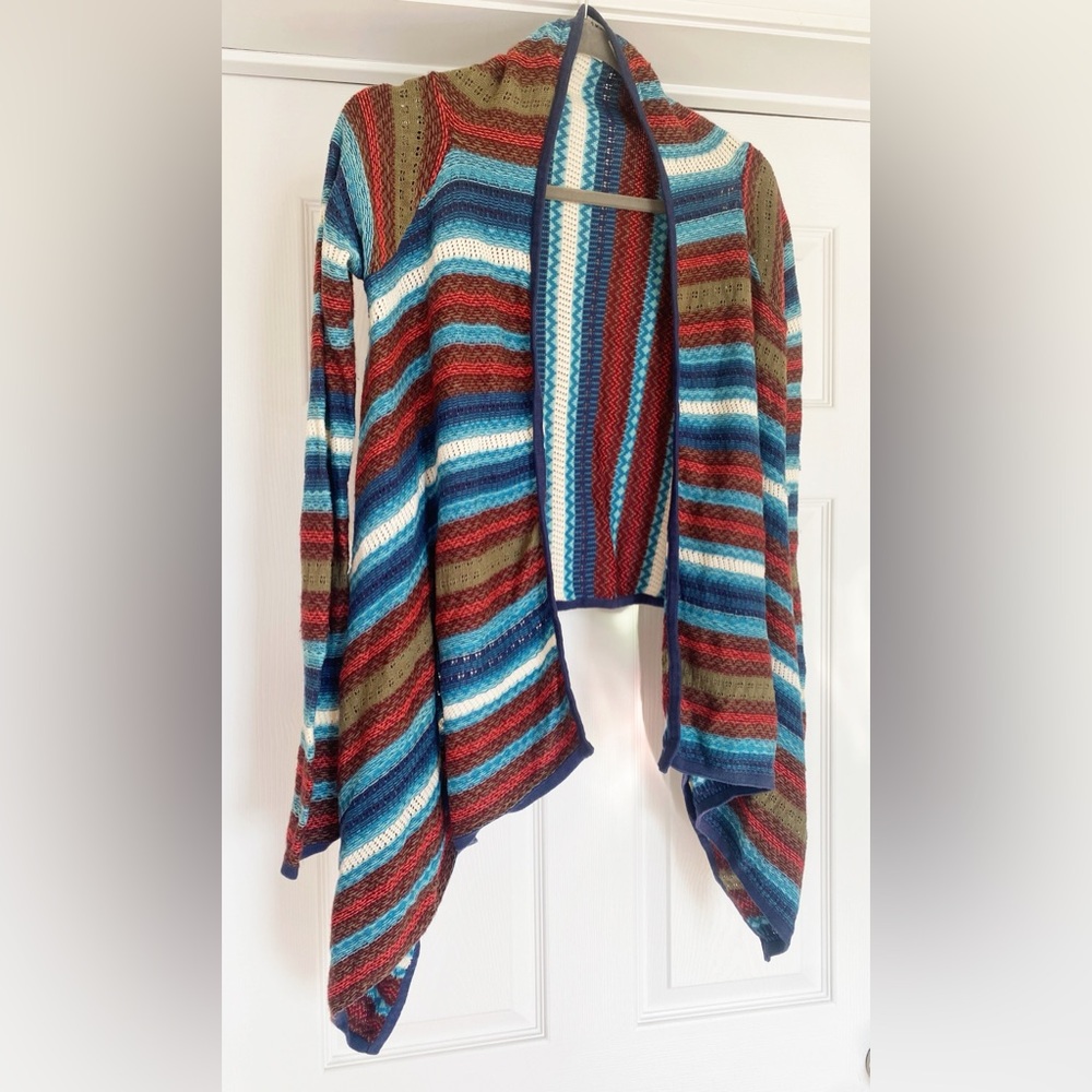 Roxy Vibrant Striped Open Cardigan in Size XS